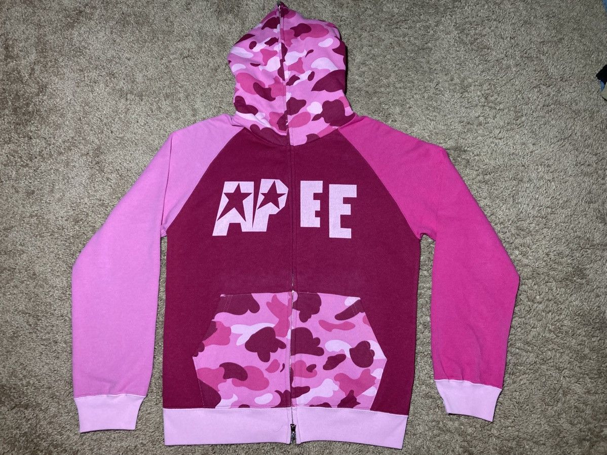 Bape 2008 Bape Apee Sta Full Zip Pink Camo Multi Hoodie Nigo Size US S / EU 44-46 / 1 - 2 Thumbnail