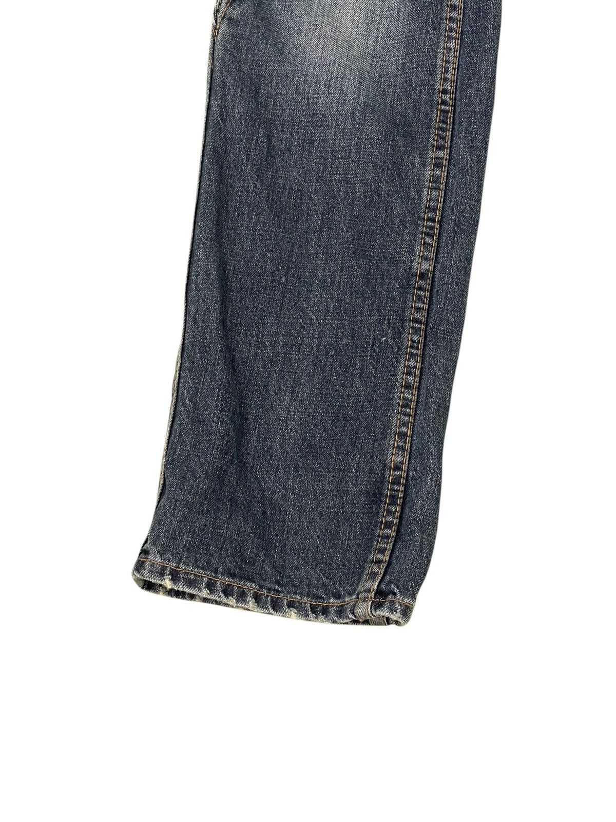 Japanese Brand Slim Jeans Made in Heaven Faded Distress 7🟦 Size US 33 - 2 Thumbnail