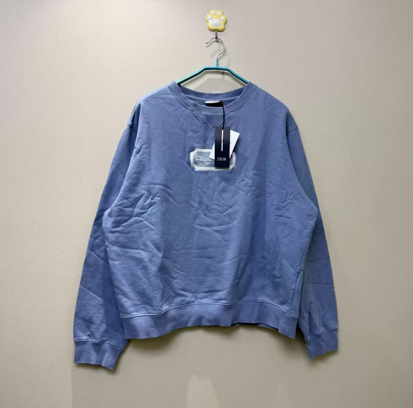 Dior dior blue embroidered logo sweatshirt with tags Size US XL / EU 56 / 4 - 1 Thumbnail
