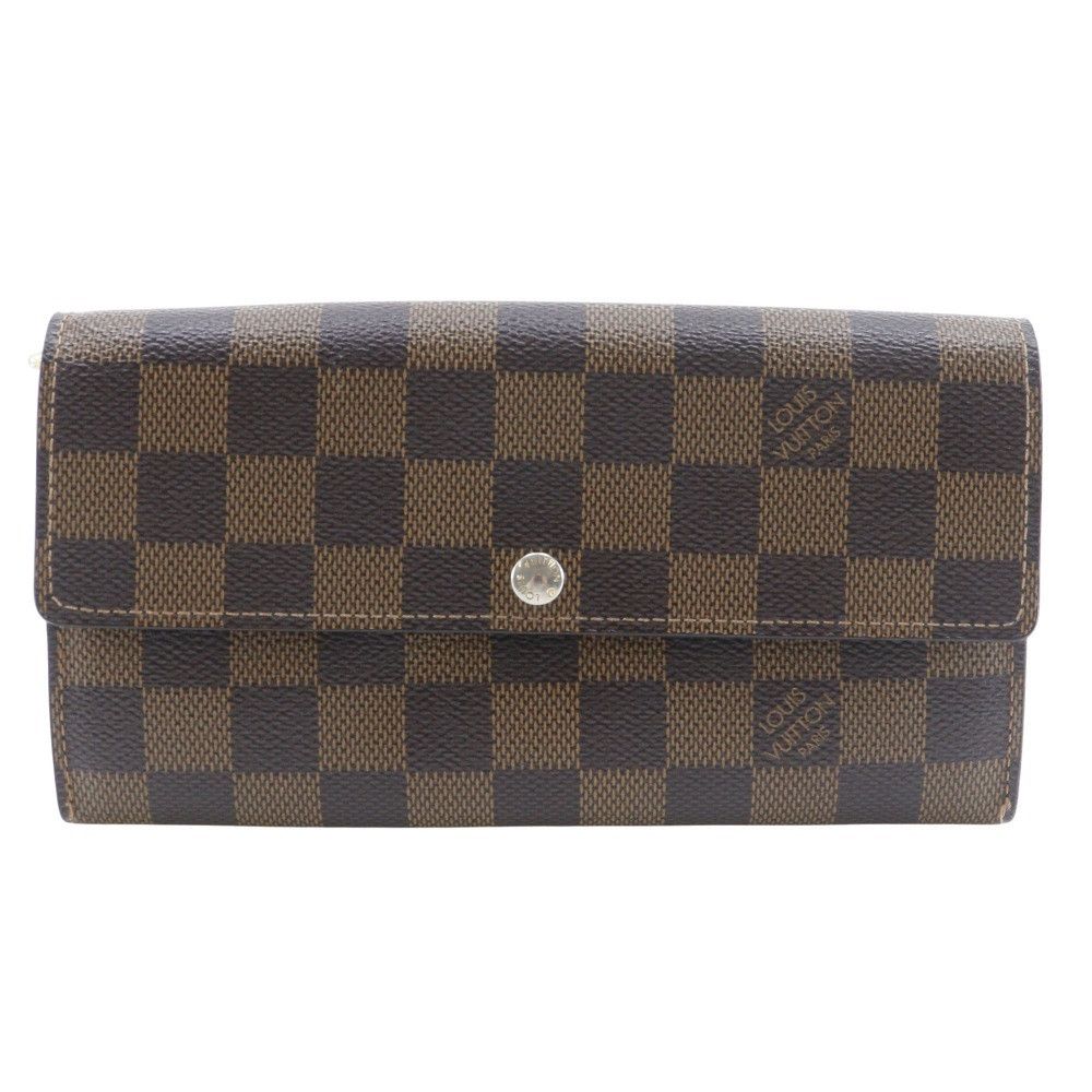 Louis Vuitton Louis Vuitton Louis Vuitton Portefeuille Sarah Damier Long Wallet Textile Long Wallet N61734 DUTY FREE for USA Size ONE SIZE - 1 Thumbnail