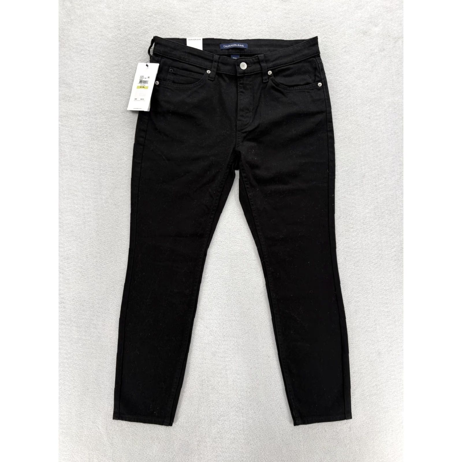 Vintage Calvin Klein Jeans CKJ 011 Skinny Jeans Mens 30x27 Infinite Black Stretch Denim Jeans Size US 30 / EU 46 - 2 Thumbnail