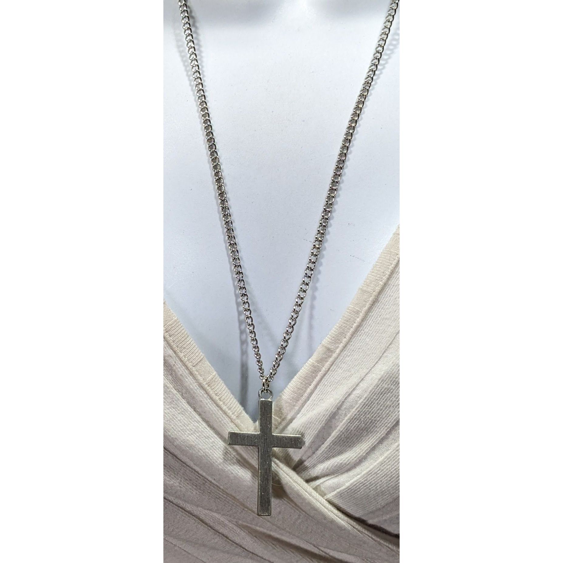 Other Modern Religious Cross Pendant Stainless Steel Necklace Size ONE SIZE - 2 Thumbnail