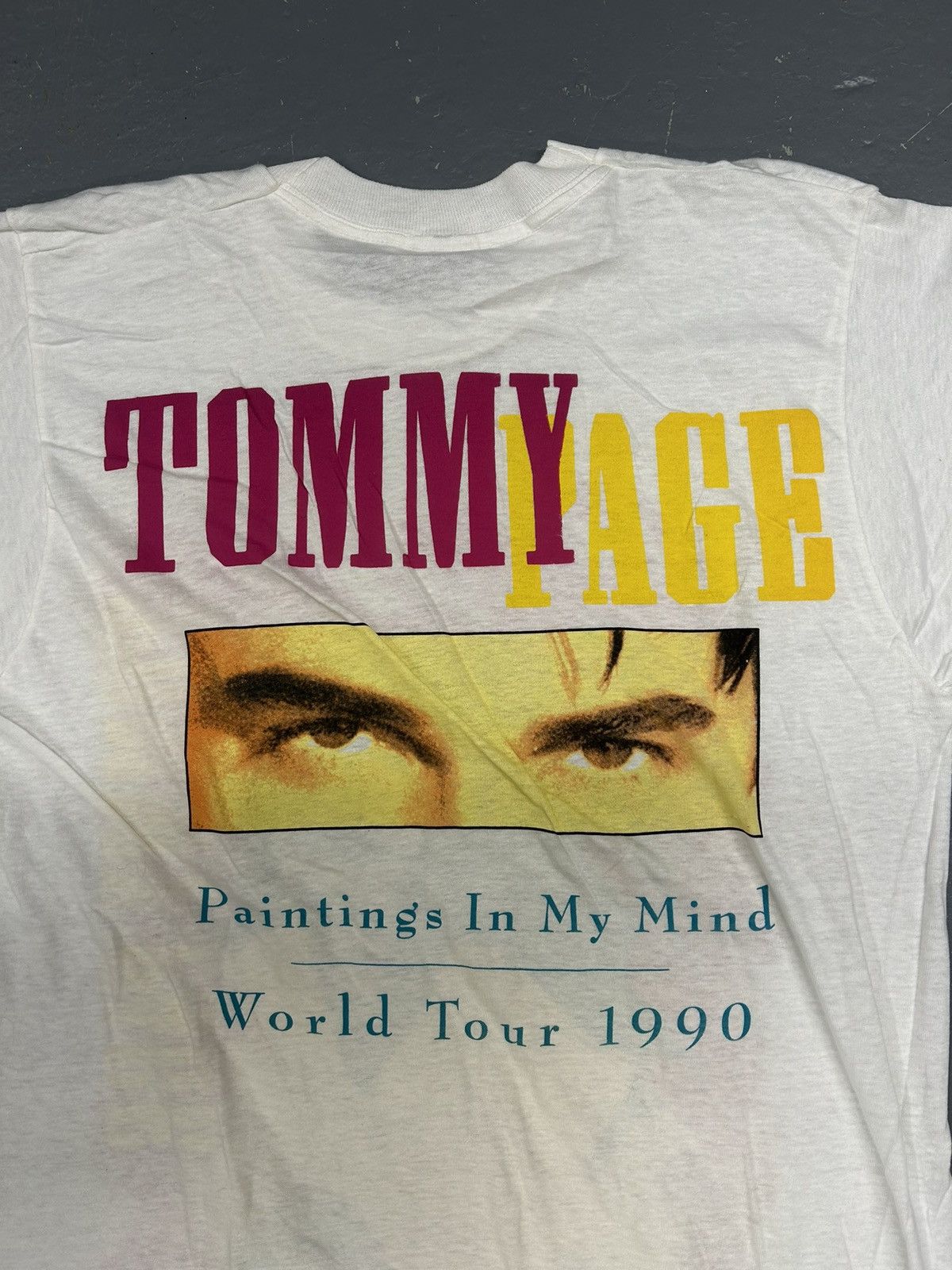 Band Tees Crazy Vintage 1990 Tommy Page White Graphic Band Tee Shirt Size US M / EU 48-50 / 2 - 2 Thumbnail