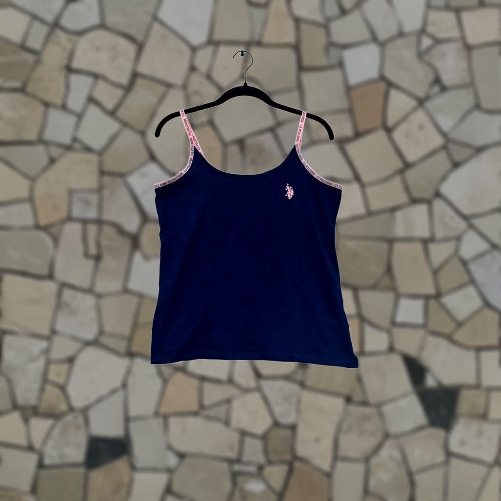 U.S. Polo Assn. U.S. Polo Assn. Navy Blue Camisole Tank Top M/M Pink Trim Womens M Size M / US 6-8 / IT 42-44 - 1 Thumbnail
