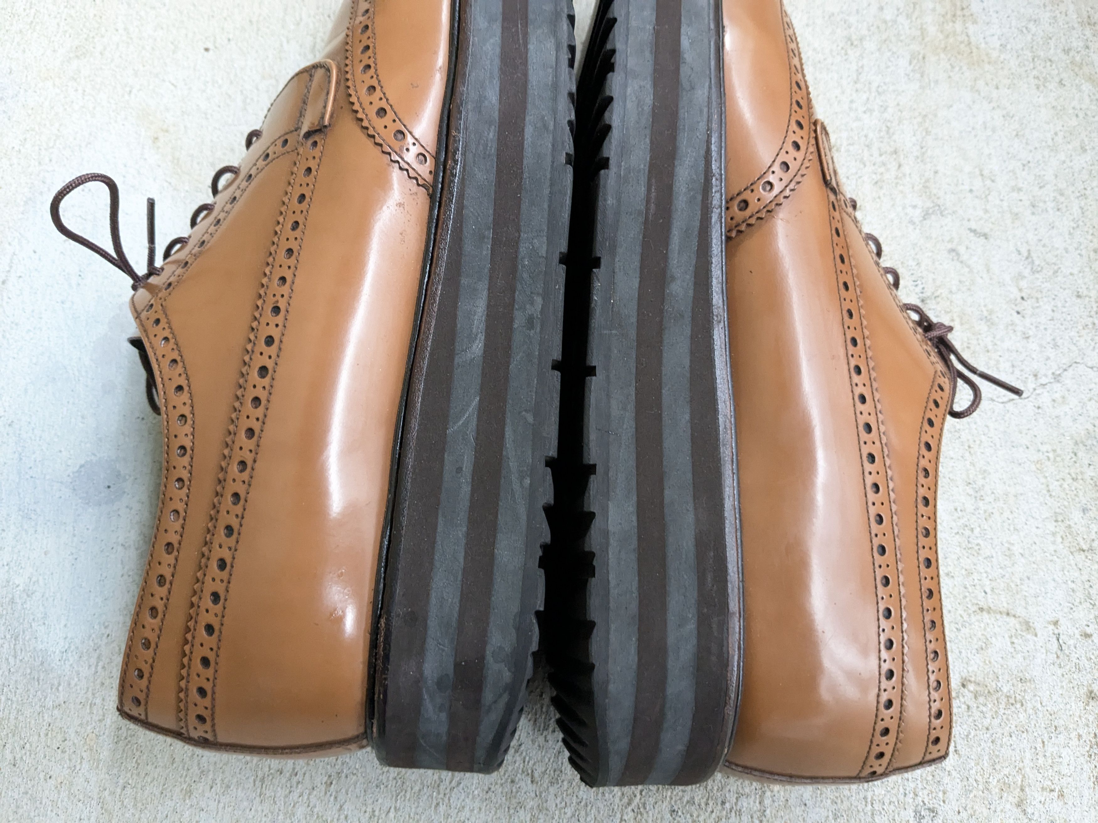 Prada Prada Brogues Brown Leather 9 Platform Size US 9 / EU 42 - 10 Thumbnail