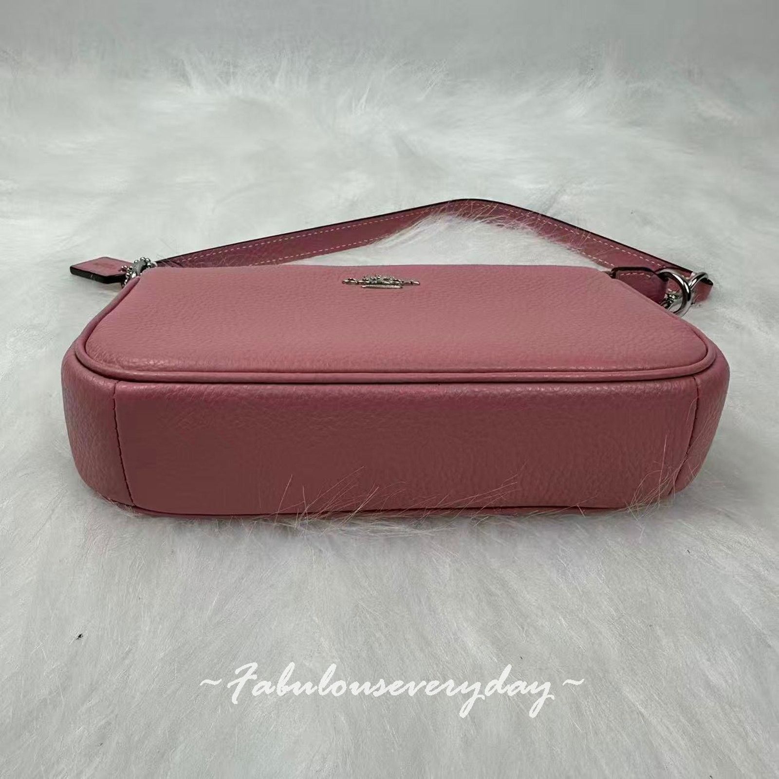 Coach Coach Nolita 19 Wristlet Handbag Clutch Leather Dusty Pink Size ONE SIZE - 7 Thumbnail