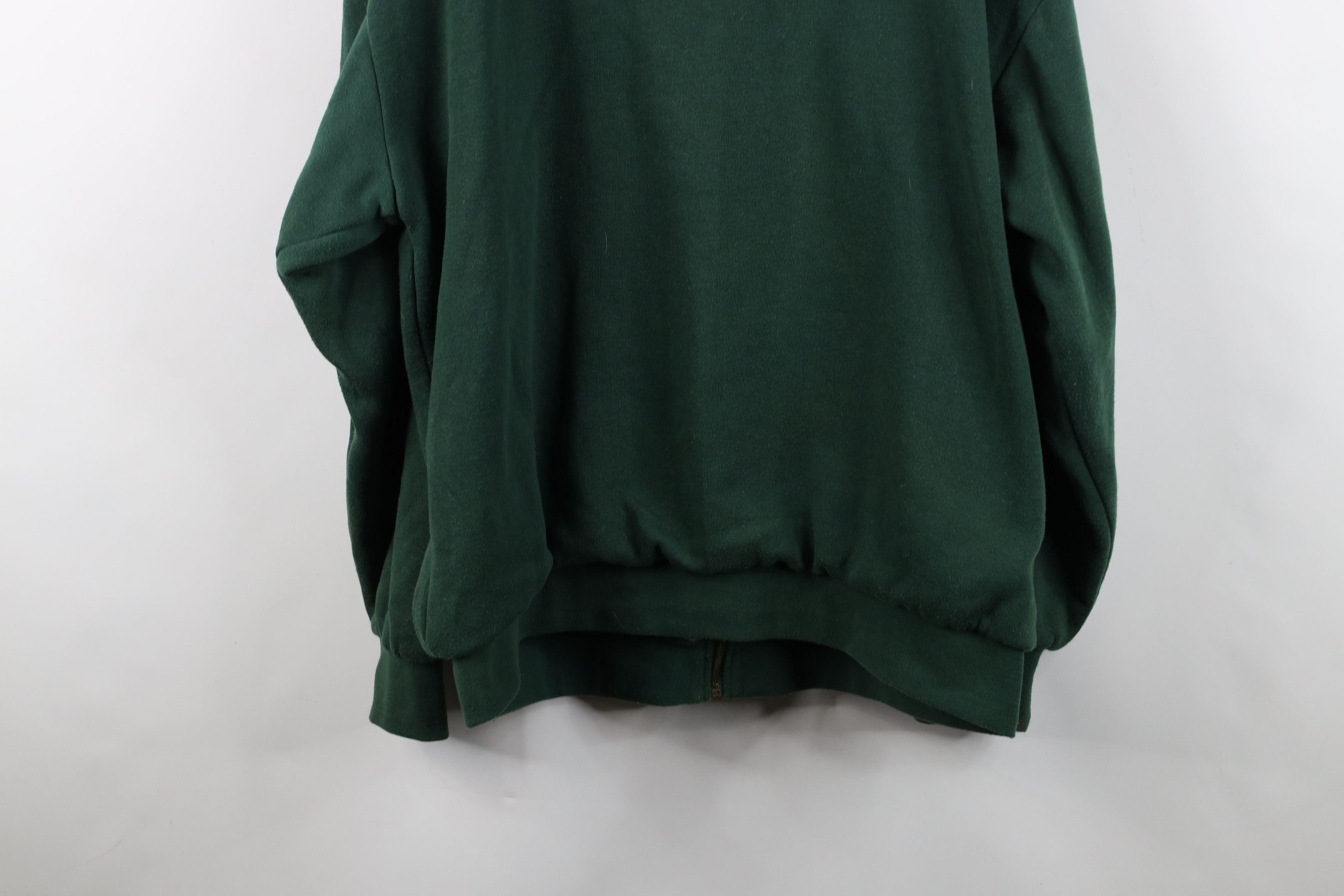 Vintage Vintage 90s Streetwear Waffle Knit Lined Blank Hoodie Size US XXL / EU 58 / 5 - 14 Thumbnail