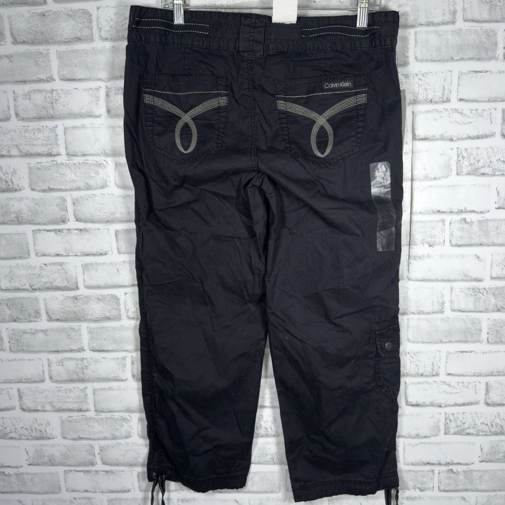 Calvin Klein NWT Calvin Klein Jeans Black Cargo Pants Womens Size 10 Size 32" / US 10 / IT 46 - 5 Thumbnail