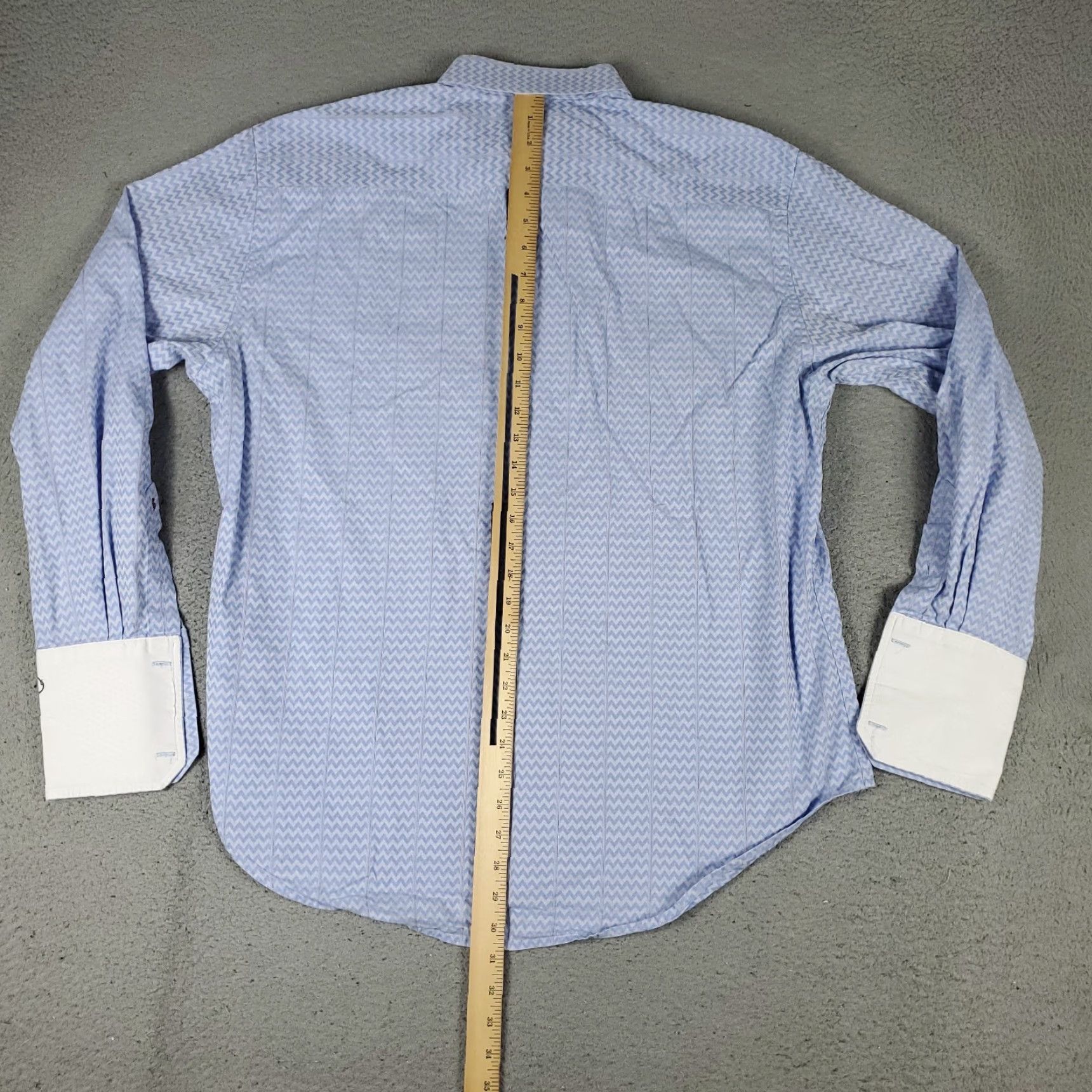 Robert Graham Robert Graham Shirt Mens XL Blue Button-Up Long Sleeve French Cuff Size US XL / EU 56 / 4 - 7 Thumbnail