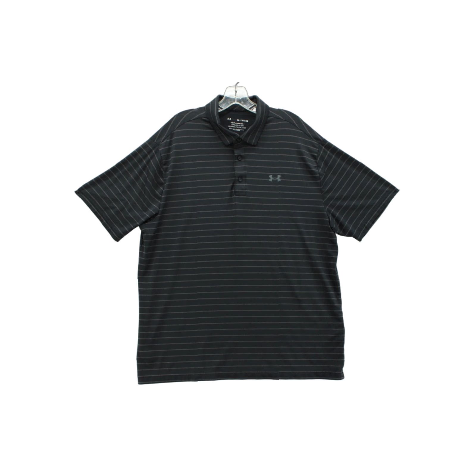 Under Armour Under Armour The Playoff Polo Shirt Mens XL Black Striped Short Sleeve Polo Preppy Shirt Size US XL / EU 56 / 4 - 1 Thumbnail