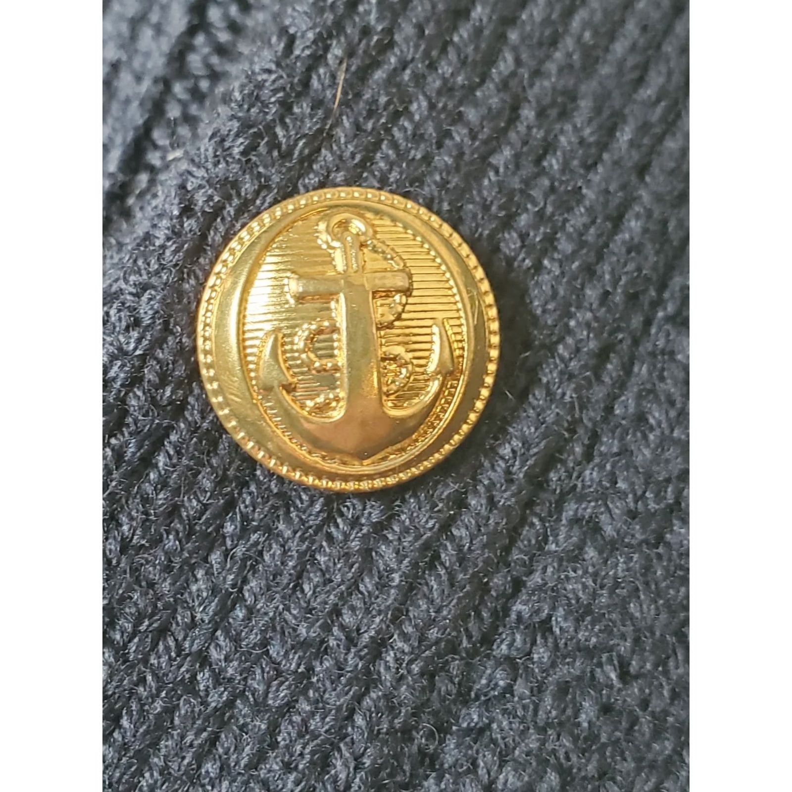 Vintage Tuckernuck Wool Bexley Crew Sweatert Women XS Navy Long Sleeve Gold Buttons Crew Neck Pullover 100% Wool NWT Vintage: No Size XS / US 0-2 / IT 36-38 - 3 Thumbnail