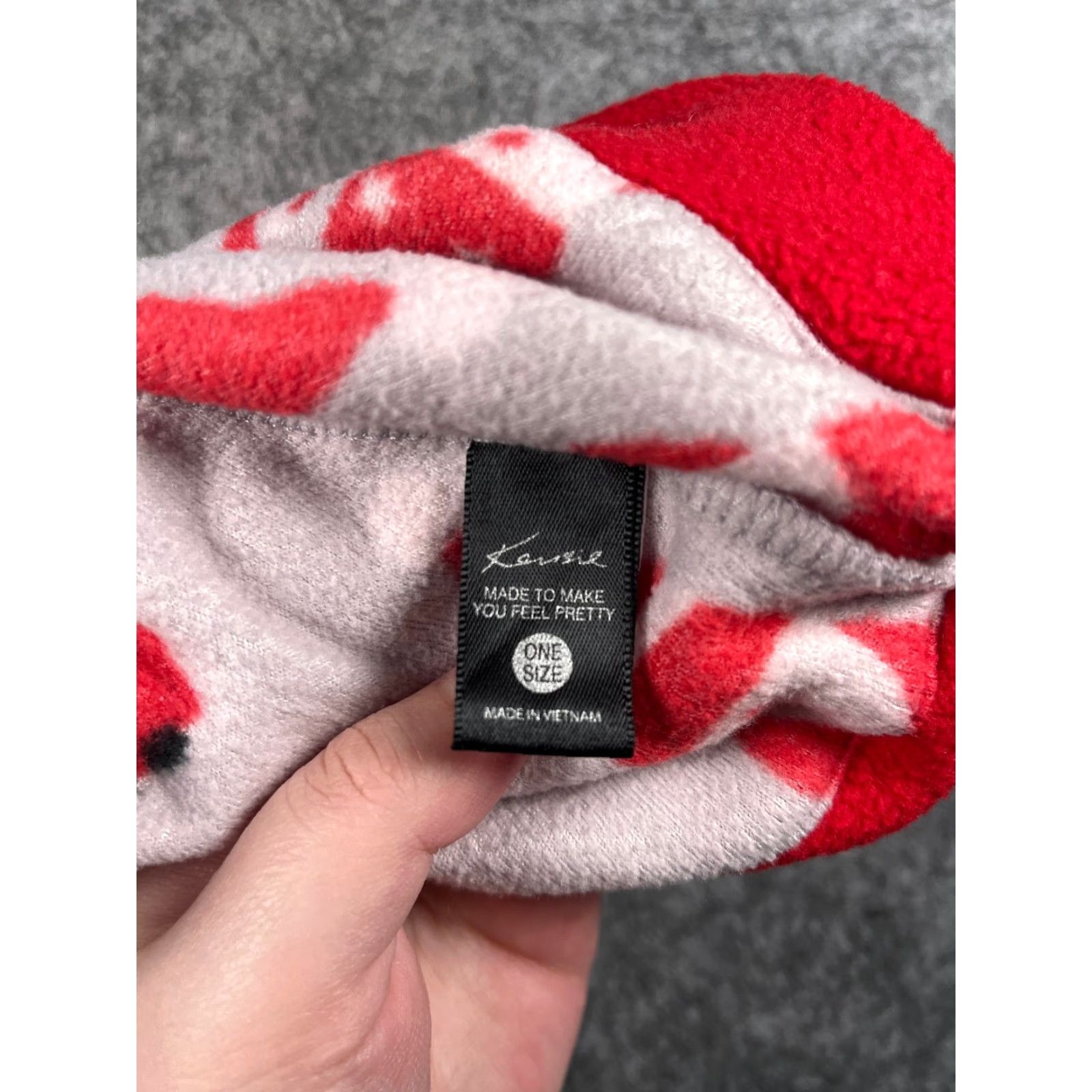 Vintage Kensie Santa Claus Hat Beanie Adult One Size Gray Red Knit Polyester Blend Mens Holiday Christmas Autumn Winter Hats Size ONE SIZE - 7 Thumbnail