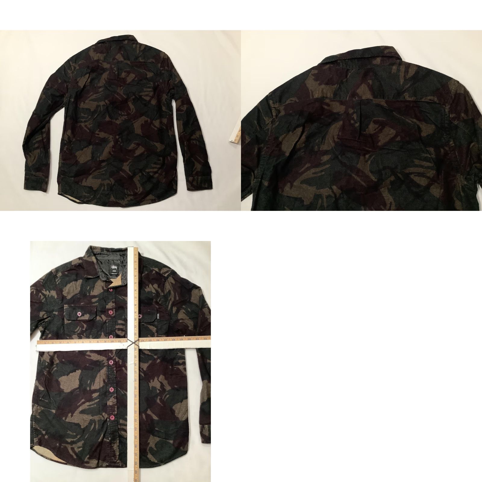 Vintage Stussy Shirt Mens M Green Camo Flannel Long Sleeve Button Front Casual Size US M / EU 48-50 / 2 - 8 Thumbnail