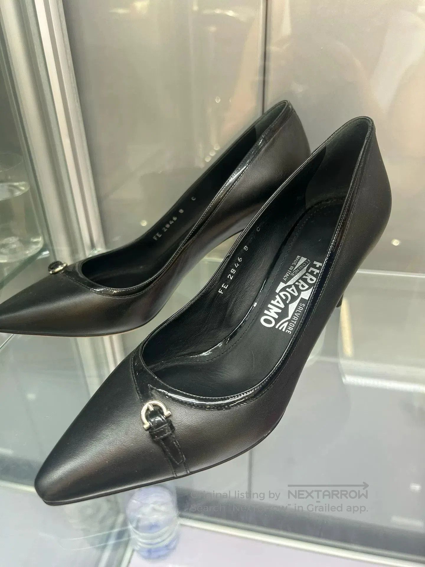Salvatore Ferragamo Salvatore Ferragamo Women's Black Leather Heels. Size US 7 / IT 37 - 1 Thumbnail