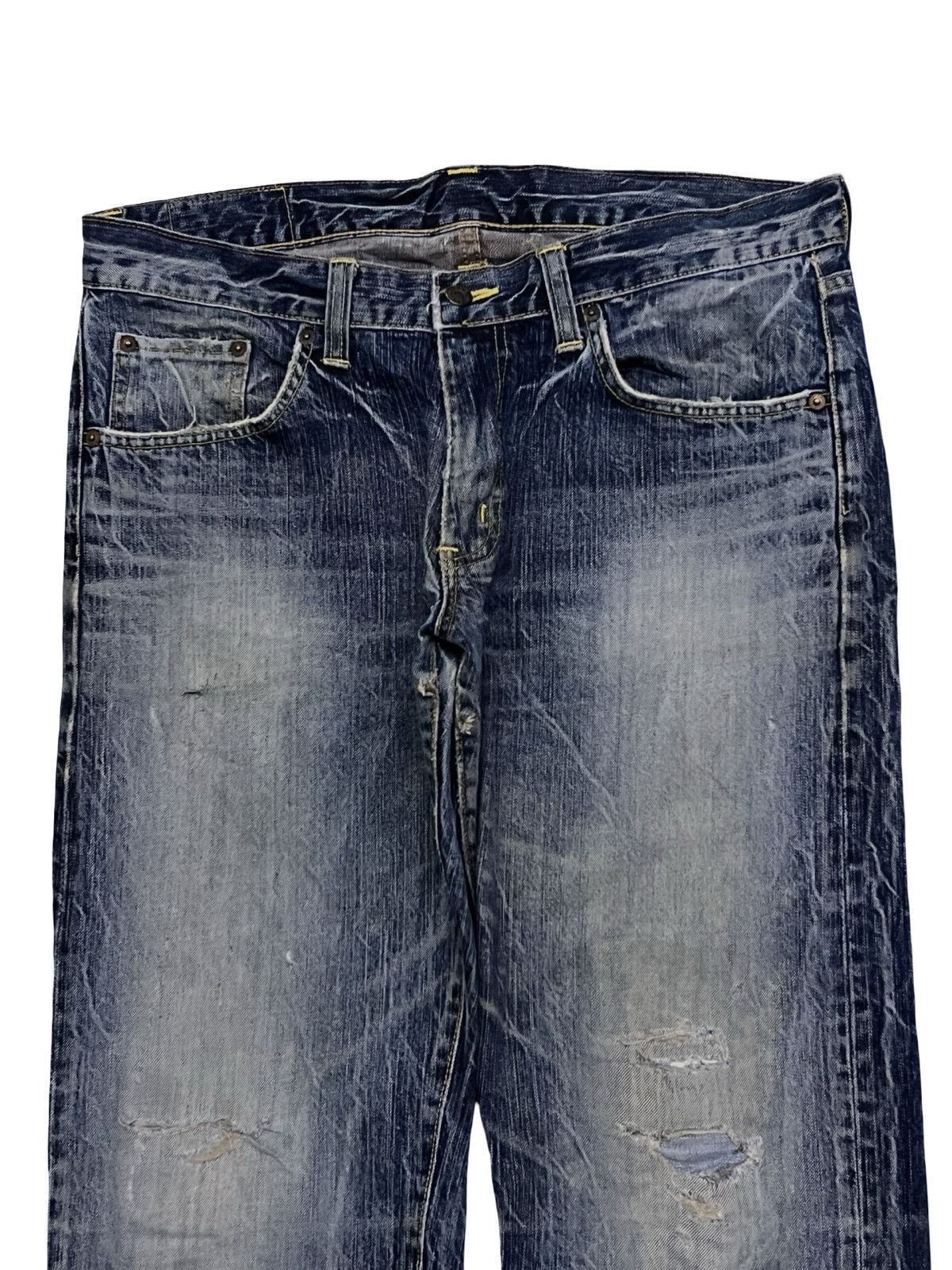 Edwin Vintage 00s Edwin 503 Blue Trip Japan | Faded Thunder Wash Size US 36 / EU 52 - 4 Thumbnail