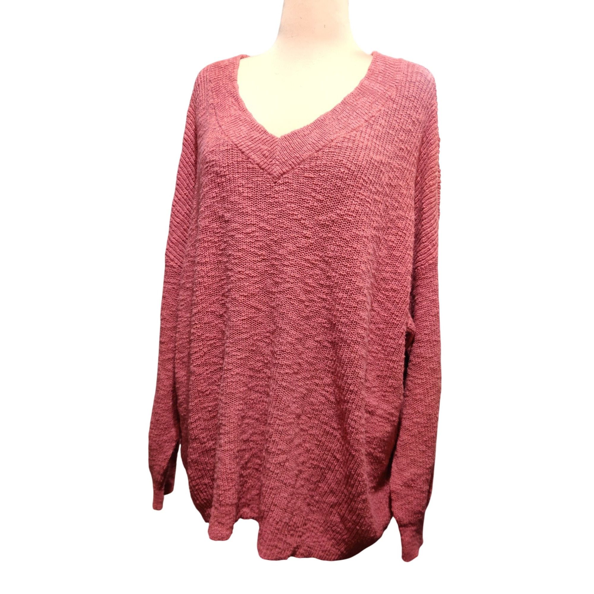 Sonoma SONOMA 3X Plus Size Pink Cotton Knit Sweater V Neck Lightwei Size 3XL / US 20-22 - 8 Thumbnail