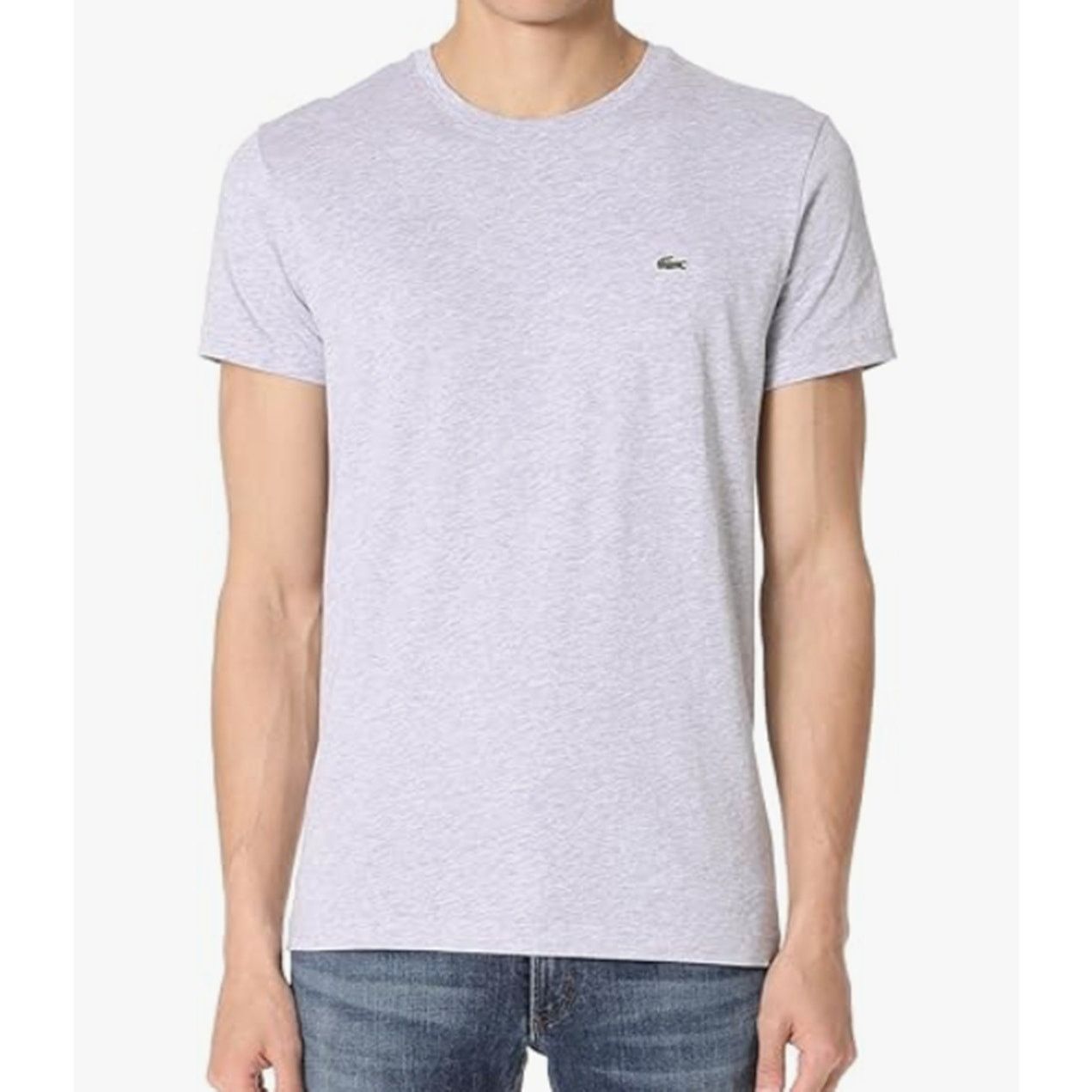 Lacoste Lacoste Men's Short Sleeve Jersey Crewneck T-Shirt Grey XL Size US XL / EU 56 / 4 - 1 Thumbnail