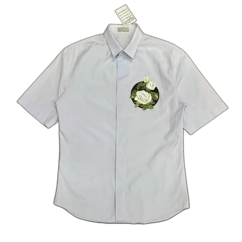 Dior DIOR Floral Embroidery Short Sleeve Shirt-2506 Size US M / EU 48-50 / 2 - 1 Thumbnail