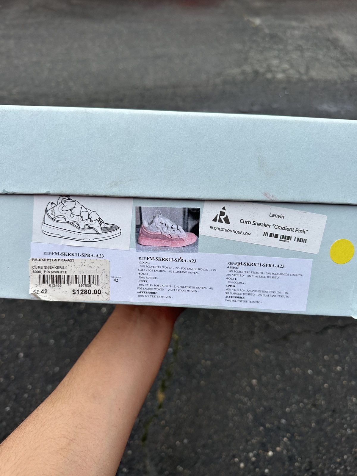 Lanvin Lanvin Curb Sneaker White/Pink Size US 9 / EU 42 - 23 Thumbnail
