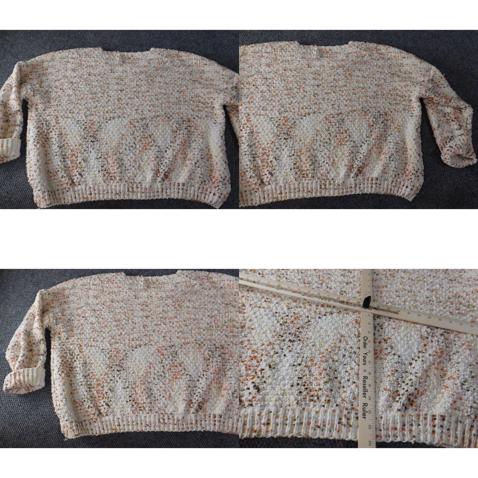 Vintage White Birch Womens Sweater XL Pullover Beige Knit Rib Long Sleeve Turtleneck Casual Autumn Winter Fall Regular Size XS-XL not applicable Size XL / US 12-14 / IT 48-50 - 8 Thumbnail