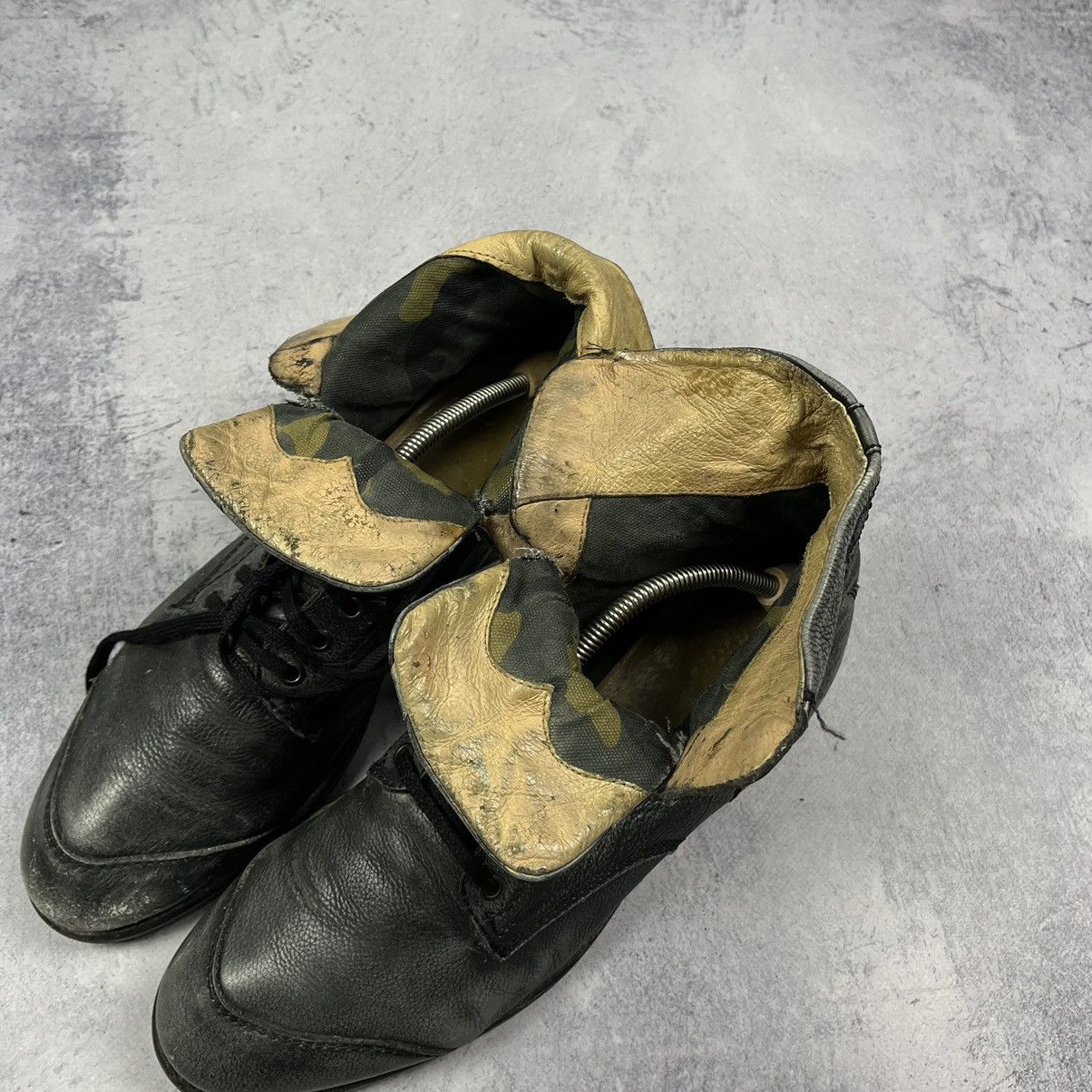 Diesel Vintage Diesel Avant Garde leather distressed boots 90’s Size US 11.5 / EU 44-45 - 19 Thumbnail