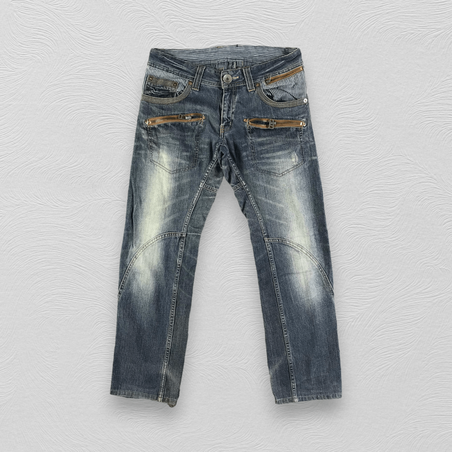 Japanese Brand Made In Heaven Zipper Jeans KJ2416 Size US 34 / EU 50 - 1 Thumbnail