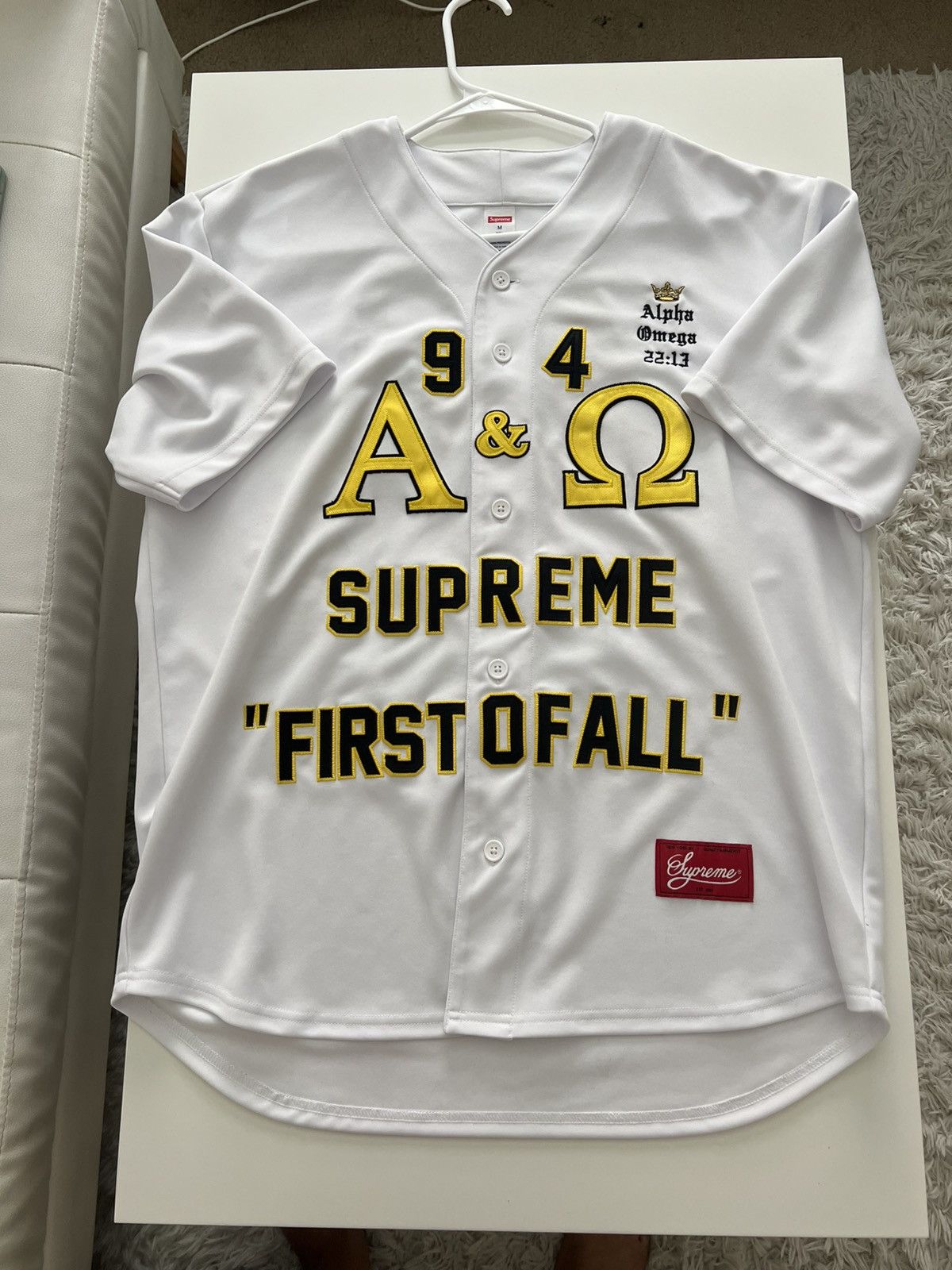 Supreme Supreme Alpha Omega Baseball Jersey Size US M / EU 48-50 / 2 - 1 Thumbnail