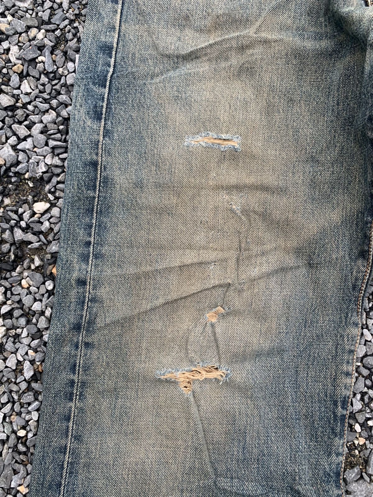 Edwin VINTAGE EDWIN 505 SELVEDGE BAGGY RUSTY DISTRESSED DENIM Size US 28 / EU 44 - 13 Thumbnail