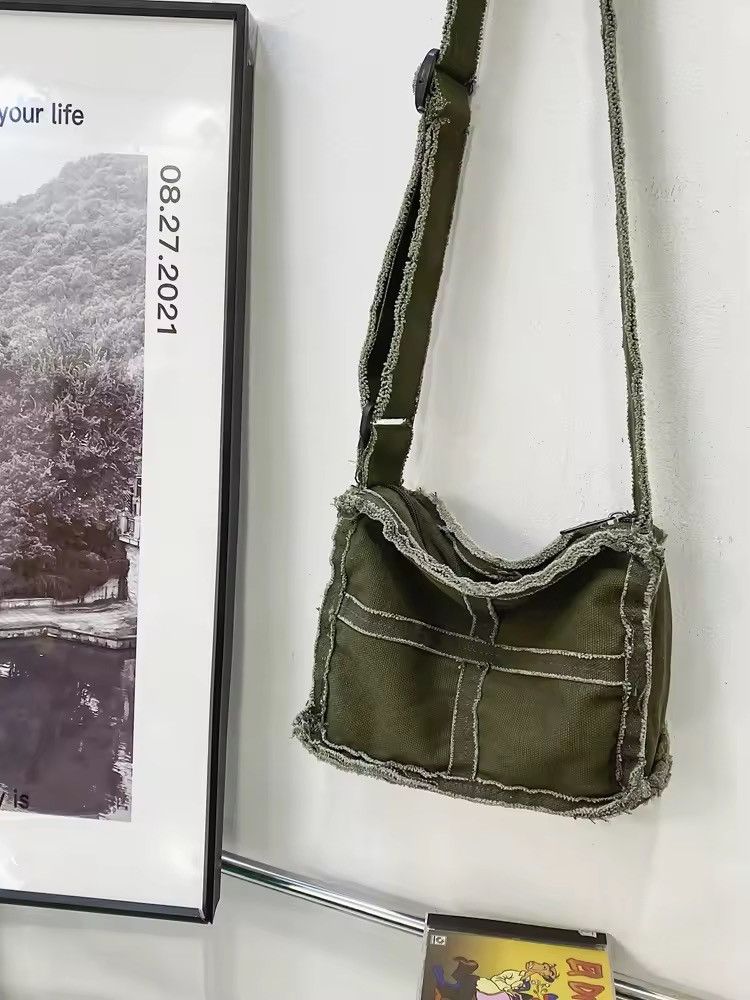 Japanese Brand × Vintage Canvas green shoulder bag Size ONE SIZE - 4 Thumbnail
