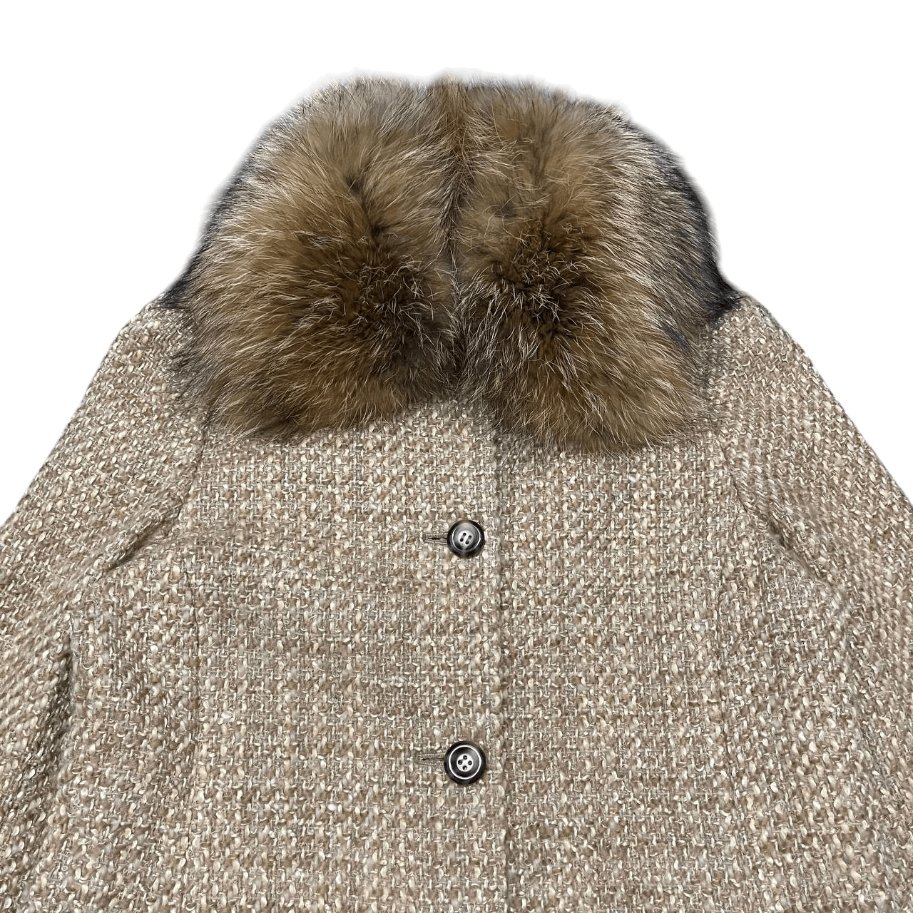 Junko Shimada Vintage Junko Shimada Fox Fur Wool Coat Ifsixwasnine lgb Size US S / EU 44-46 / 1 - 2 Thumbnail