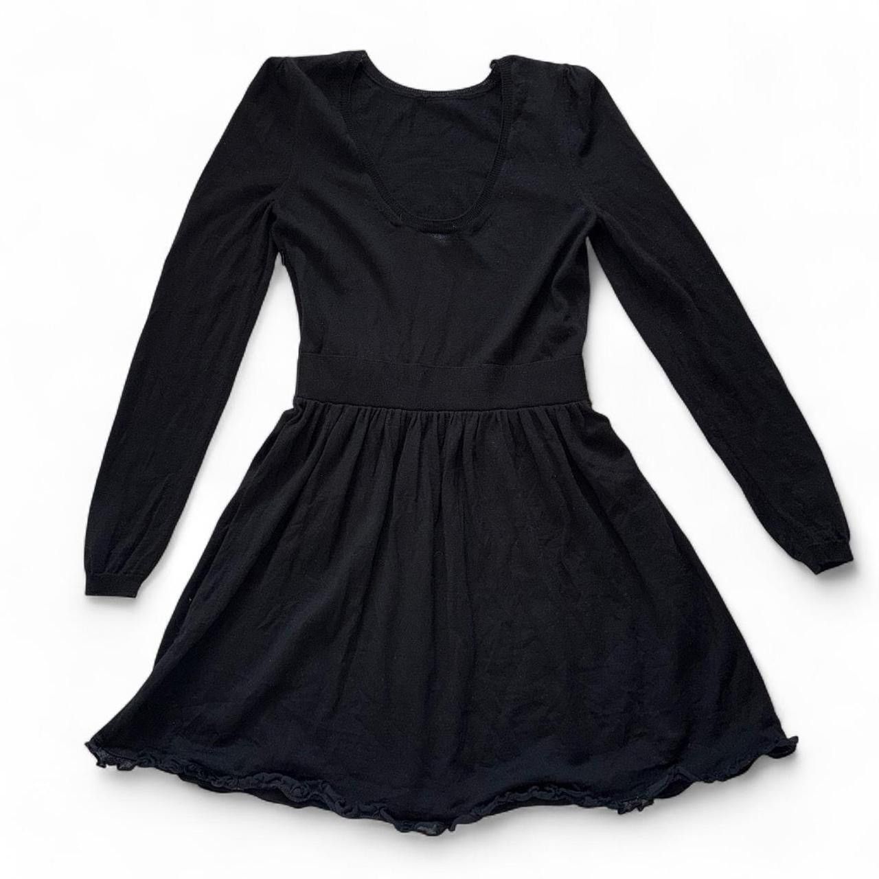 RED Valentino Red Valentino Black Wool Mini Dress Size XS / US 0-2 / IT 36-38 - 2 Thumbnail