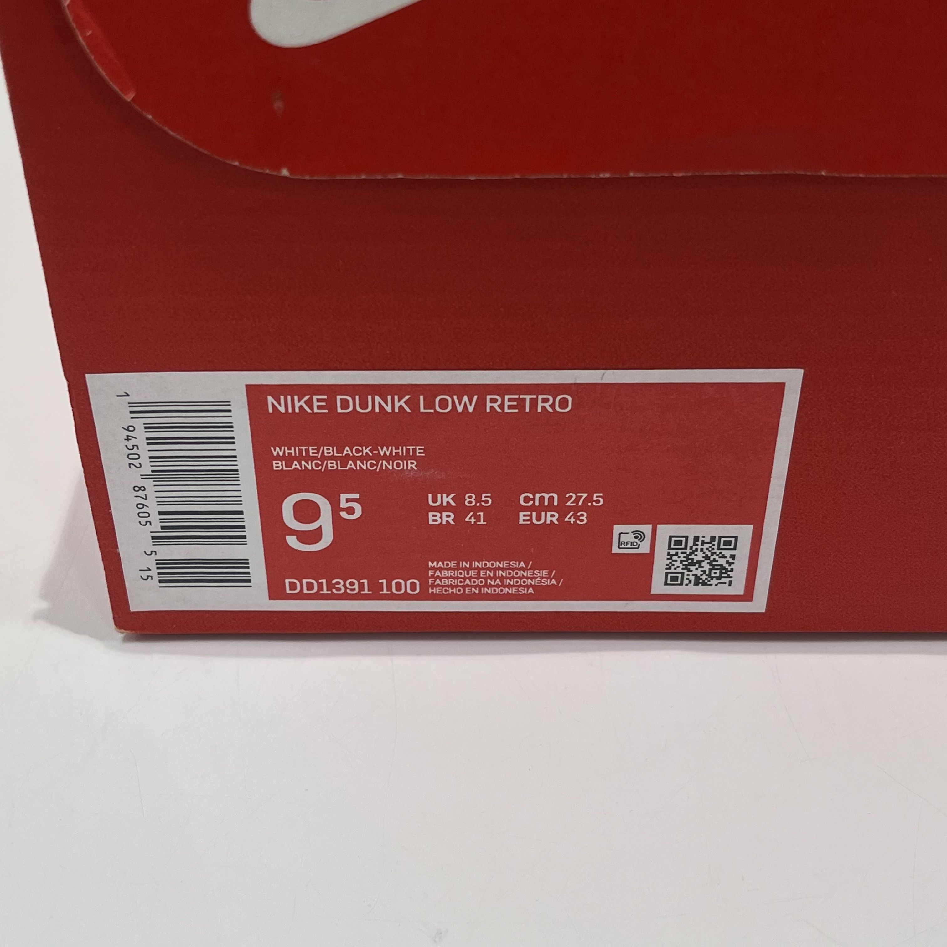 Nike Nike Dunk Low retro Black White Size US 9.5 / EU 42-43 - 7 Thumbnail