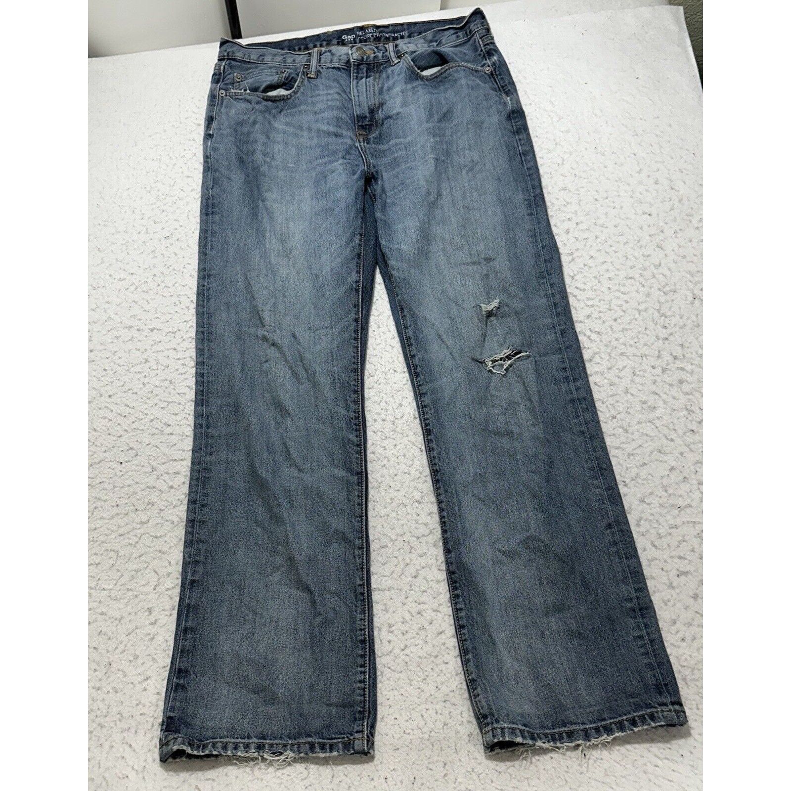 Gap GAP 34x32 Relaxed Fit Straight Leg Denim Blue Jeans Size US 34 / EU 50 - 1 Thumbnail