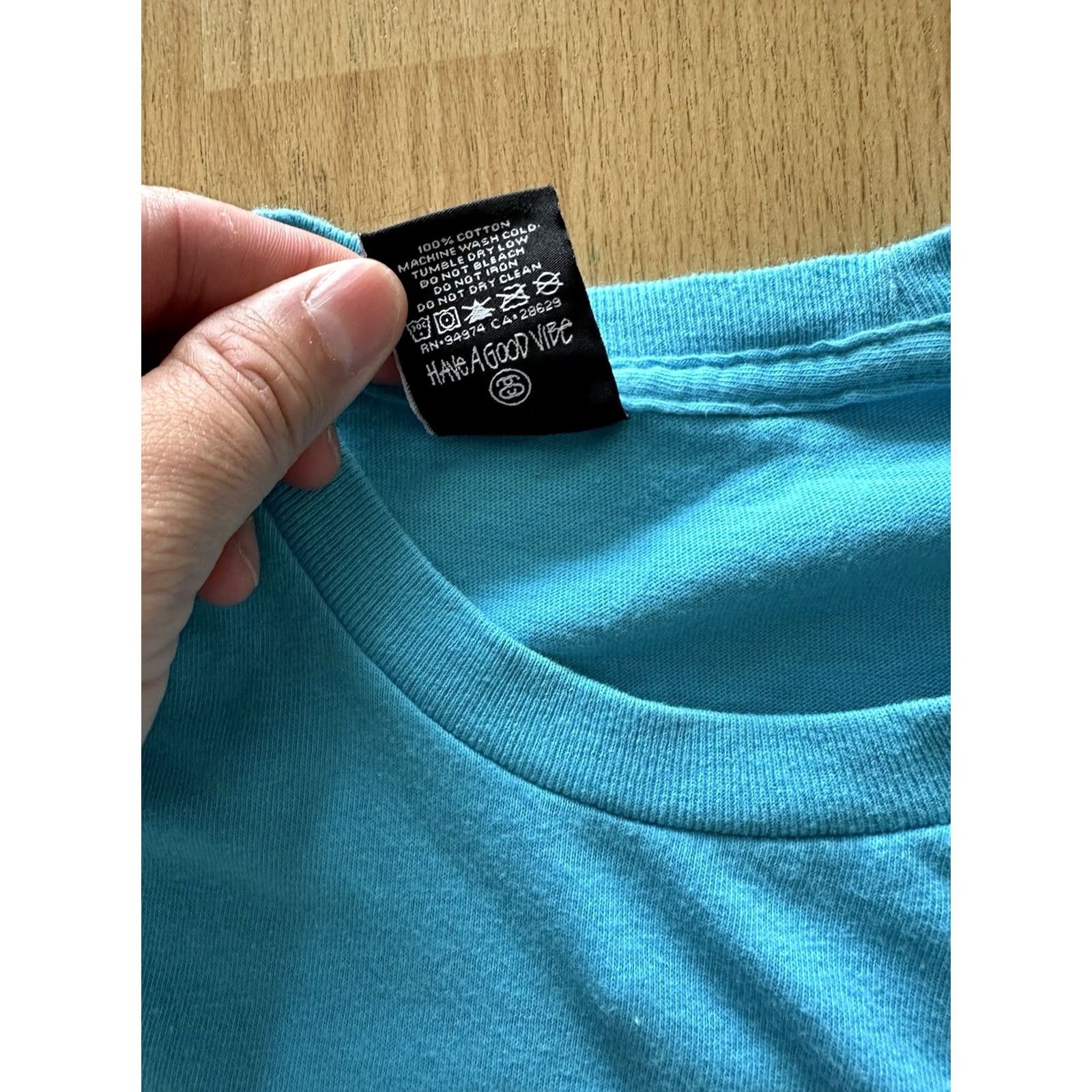 Vintage VINTAGE STUSSY SHIRT Collab with David Shrigley No head XL Blue Mens Graphic Print Short Sleeve T-Shirt 23.25” Chest 30” Length Size US XL / EU 56 / 4 - 5 Thumbnail