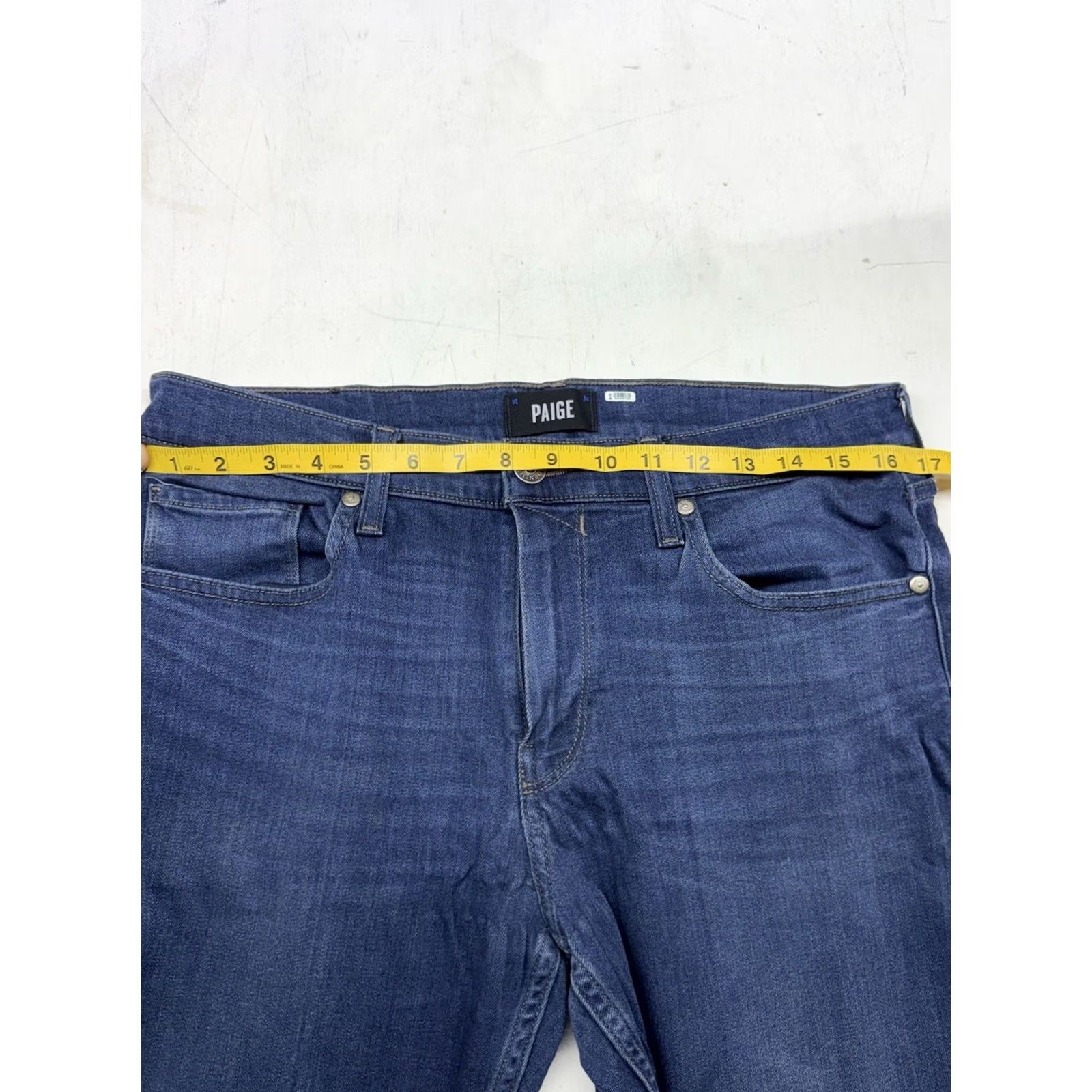 Paige PAIGE Lennox Slim Fit Stretch Performance Casual Jeans Mens 33x29 Blue Size US 33 - 5 Thumbnail