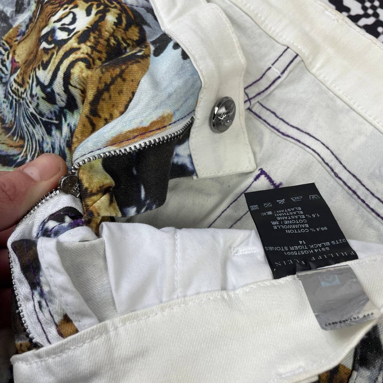 Philipp Plein Vintage Y2K Philipp Plein Tiger Animal Jeans Luxury Style Size 28" / US 6 / IT 42 - 18 Thumbnail