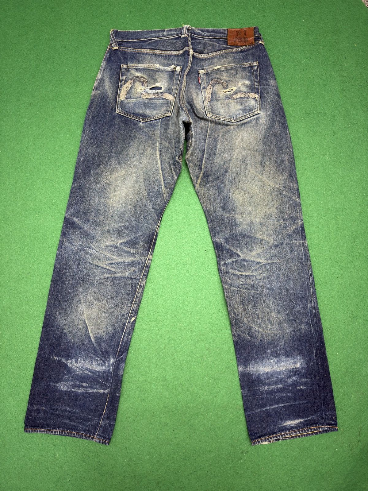 Evisu A29 Thrashed Evisu No 1 Special Distressed Mud Wash Size US 33 - 6 Thumbnail