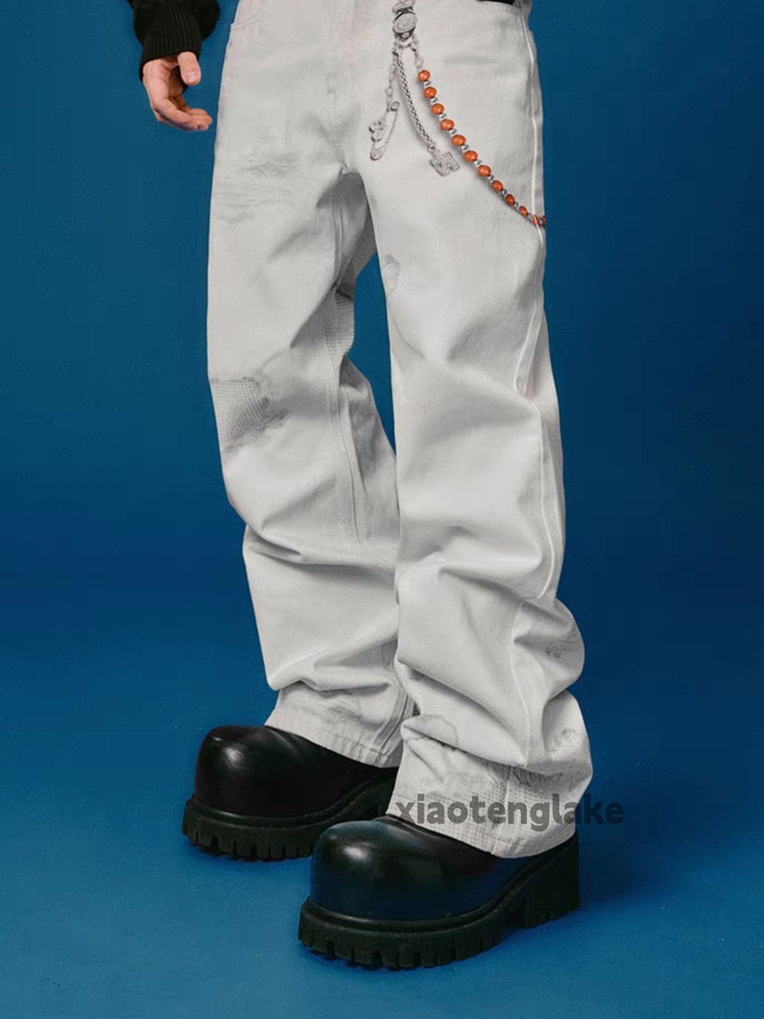 Jean Unisex outdoor utility print loose baggy hiphop pants Size US 32 / EU 48 - 5 Thumbnail