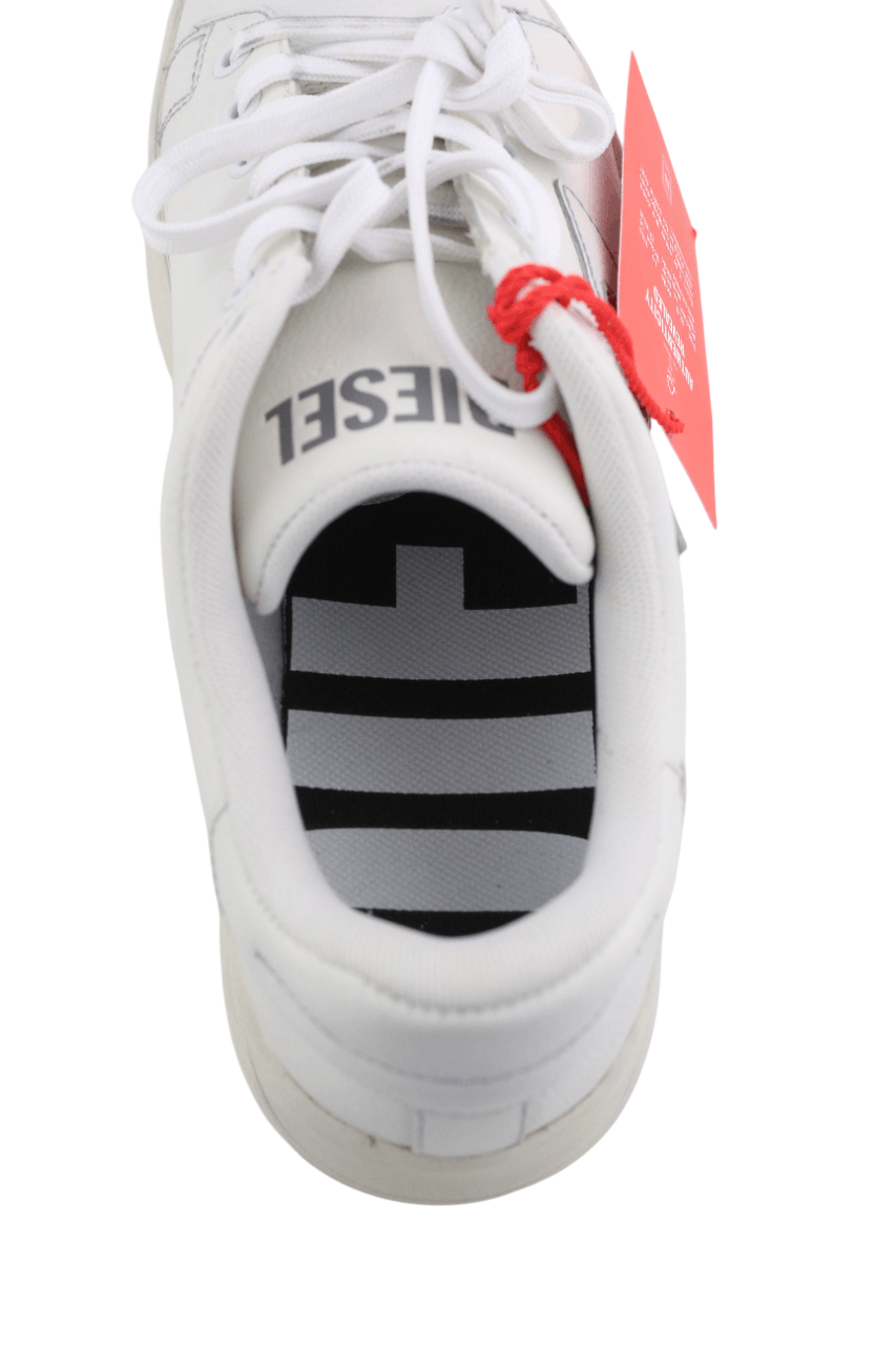 Diesel S-ATHENE LOW EU41 White Leather Lace Light Logo 40557 Size US 8.5 / EU 41-42 - 10 Thumbnail