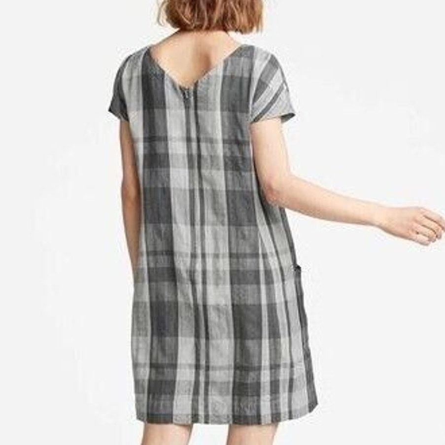 Eileen Fisher Eileen Fisher Womens Plaid Tunic Dress Size S Lagenlook Size S / US 4 / IT 40 - 9 Thumbnail