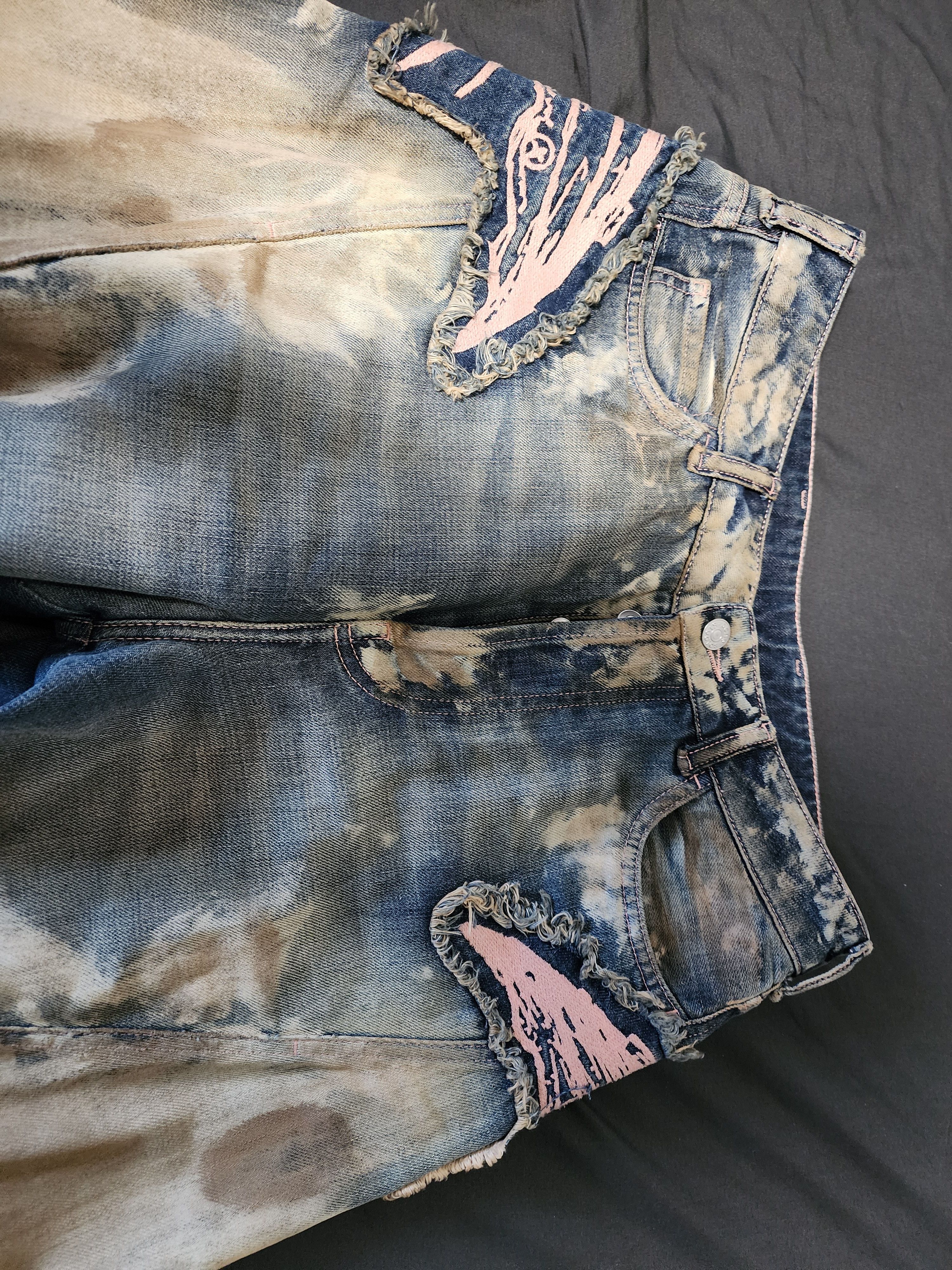 Acne Studios FW24 denim with pink embroidered Size US 34 / EU 50 - 4 Thumbnail