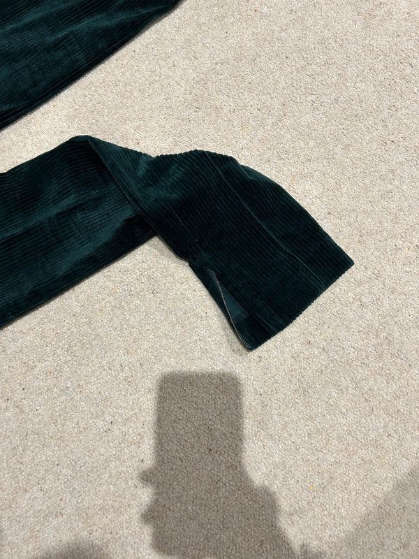 Heavy corduroy trousers with ankle zips