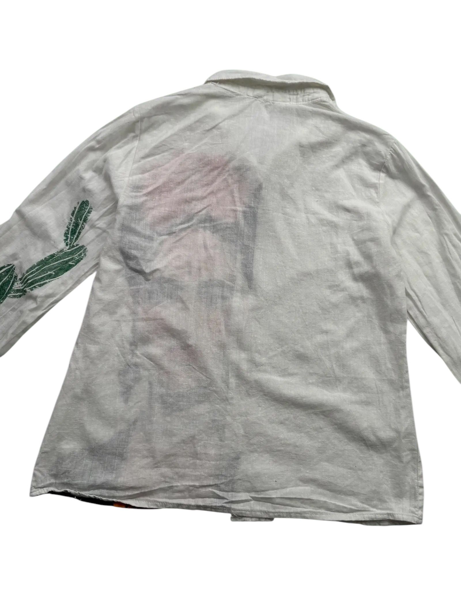 Other Vintage Blouse With Printed M87D15(E80)(V82) Size M / US 6-8 / IT 42-44 - 5 Thumbnail