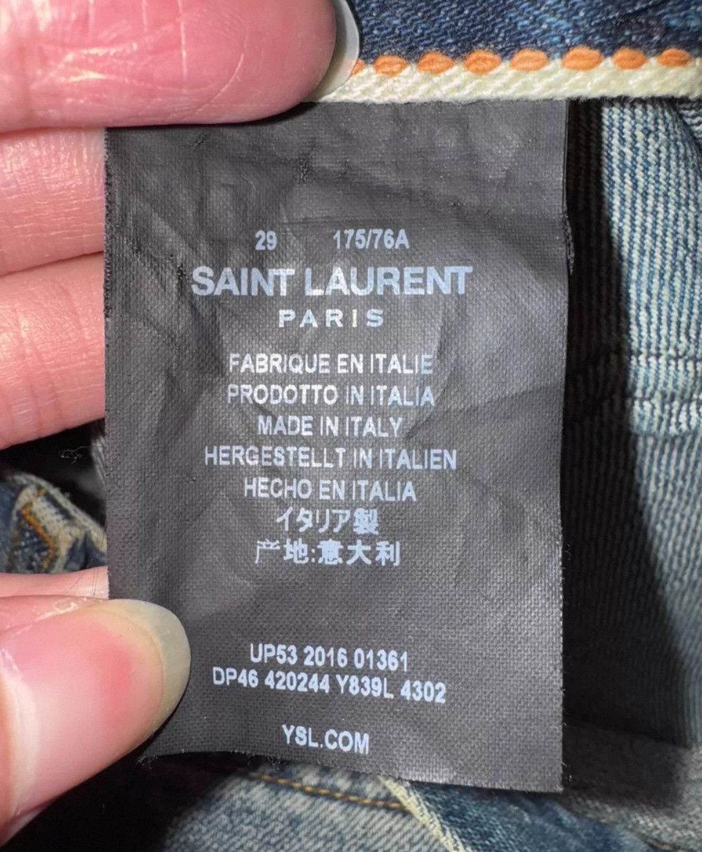 Saint Laurent Paris Saint Laurent 16SS Runway Distressed Jeans. Size US 29 - 5 Thumbnail