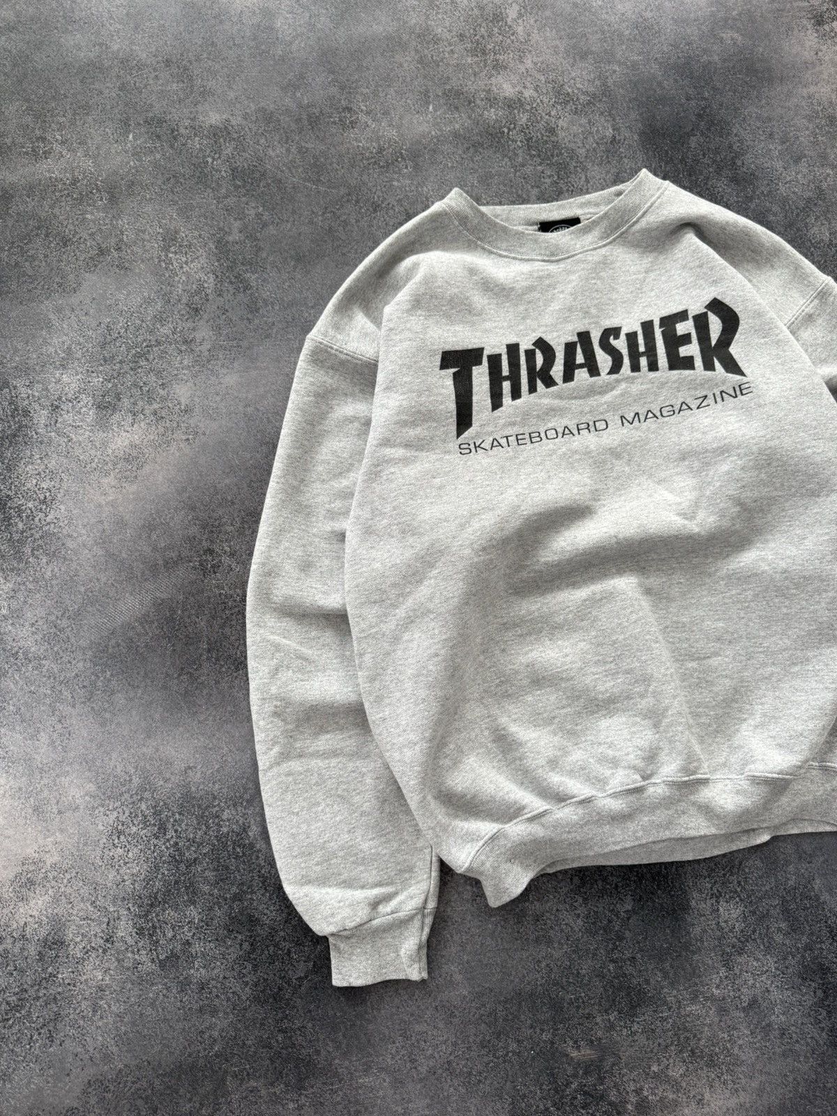 Thrasher Vintage Thrasher Skateboarding Logo Gray Sweatshirt Size US S / EU 44-46 / 1 - 2 Thumbnail