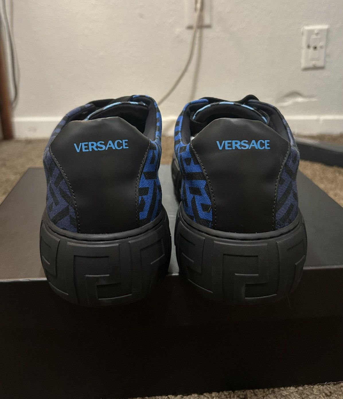 Versace Versace Greca Canvas Blue/Black Size US 12 / EU 45 - 5 Thumbnail