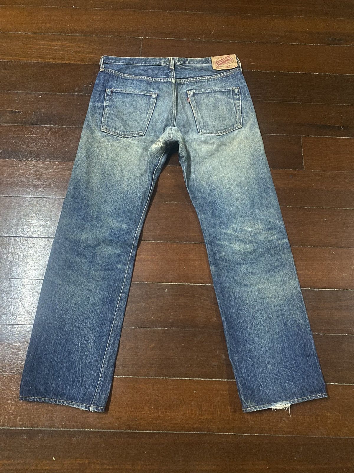 Denime Vintage DENIME JAPAN Distress Mud wash Selvedge Jeans Size US 34 / EU 50 - 8 Thumbnail