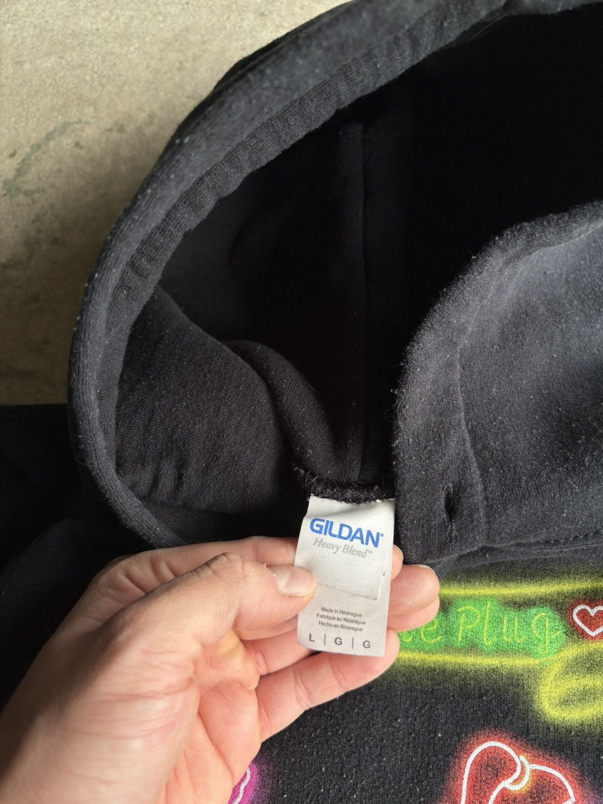 Other Vintage Lena The Plug Neon XXX Boxy Faded Black Grail Hoodie Size US L / EU 52-54 / 3 - 6 Thumbnail
