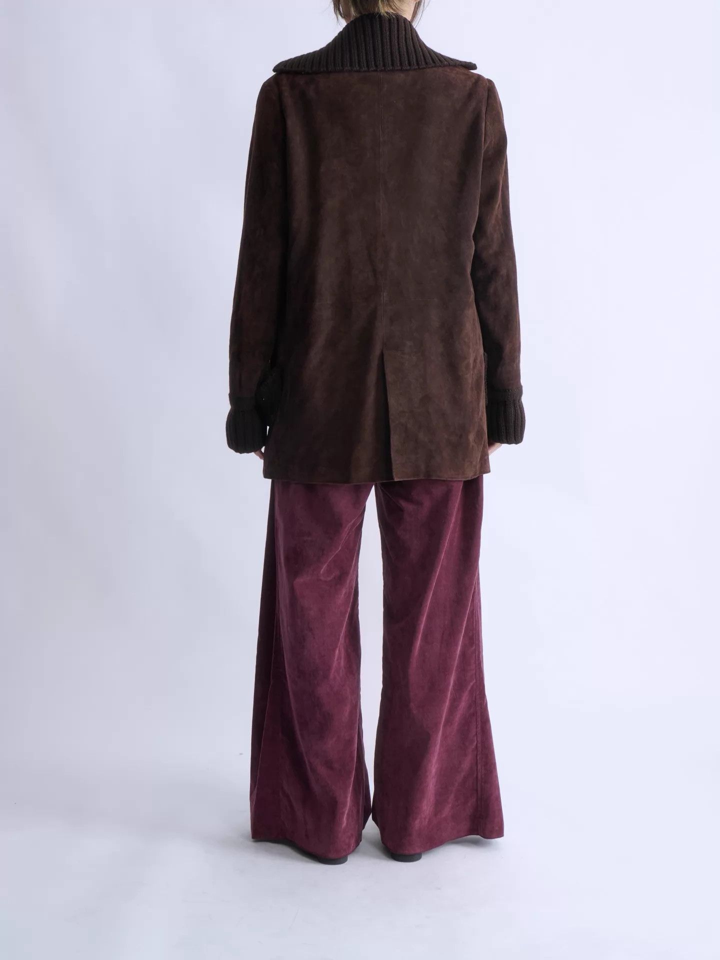 Loewe LOEWE 90s Men’s Suede & Wool Ribbed Knit Paneled Jacket Size US S / EU 44-46 / 1 - 4 Thumbnail