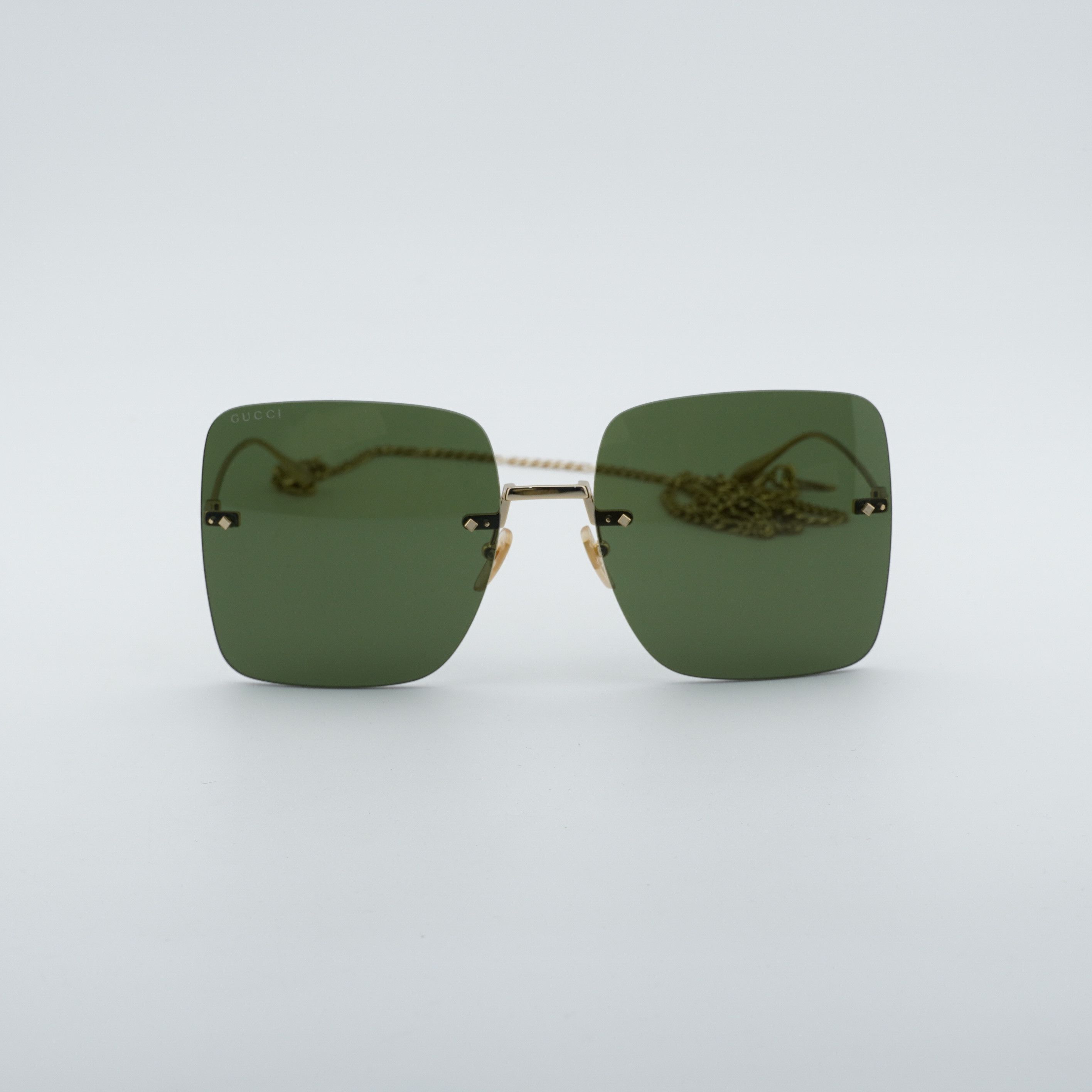 Gucci Gucci GG1147S 002 Rimless Sunglasses Gold Butterfly Frame Size ONE SIZE - 7 Thumbnail